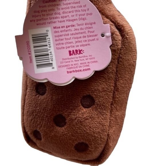Bark Dog Toy Ice Cream sandwich Summer BarkBox squeaker crinkle Gift - Picture 6 of 6